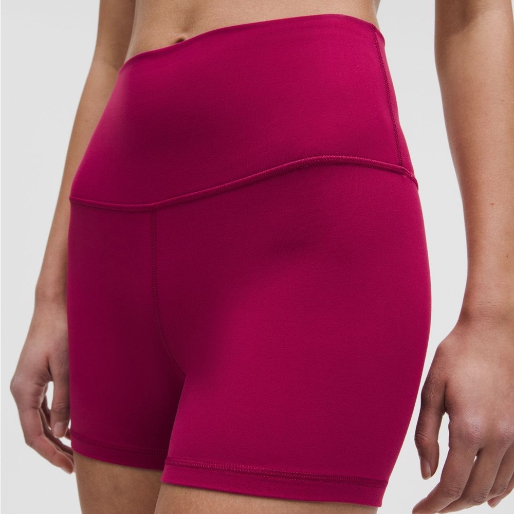 Women's High-Waisted Pink Lululemon Biker Shorts